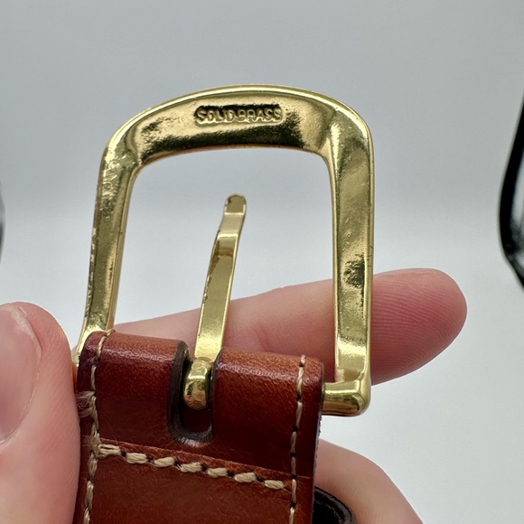 J. Press Navy and Red Wool Canvas Belt